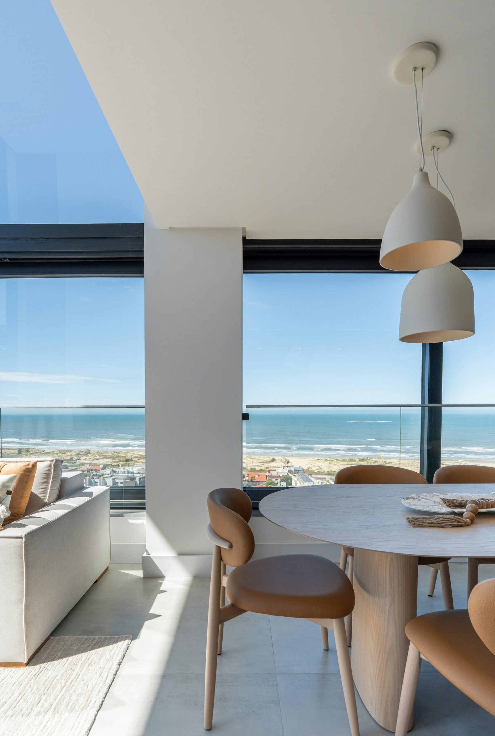 Ocean view through floor-to-ceiling glass